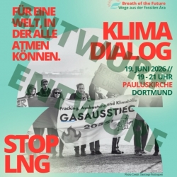19.06.26, 19:00 Uhr:  Klimadialog: LNG, Fracking und die Zukunft unserer Energie - Eintritt frei